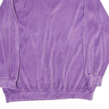 Womens Purple Plain Pullover Jumper Crew Neck Rib Knit L Soft Feel Comfortable