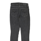 LEVI'S 721 Womens Jeans Black Regular Skinny Denim Stone Wash W28 L27 Distressed