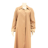 VALMELINE Womens Beige Classic Button Jacket L Polyester Blend Long Sleeve Plain