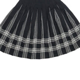 PENDLETON Womens Black Wool Pleated Midi Woven Skirt XS Classic Checked Design