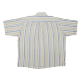 ARROW Mens Blue & Beige Striped Cotton Blend Shirt XL Cool Weave Classic