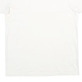 GAP Mens White Plain T-Shirt L Short Sleeve Crew Neck Cotton Summer Casual