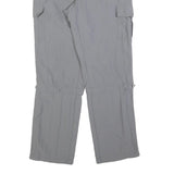 AUTHENTIC KLEIN Mens Polyester Blend Grey Regular Fit Cargo Trousers W32 L32