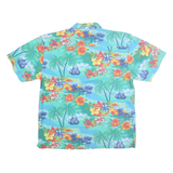 BLUE GENERATION Mens Blue Hawaiian Shirt M Cotton Casual Beachwear