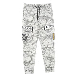 CLOCKHOUSE Mens Cotton Drawstring Regular Fit Grey Camouflage Trousers W30 L30