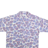 WEEKENDS ONLY Mens Purple & Blue Floral Cotton Blend Shirt M Summer Holiday