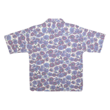 WEEKENDS ONLY Mens Purple & Blue Floral Cotton Blend Shirt M Summer Holiday