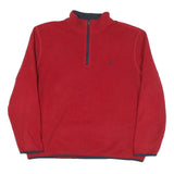 NAUTICA Mens Red Pullover Plain Crew Neck Basic Knit XL Polyester Blend Jumper