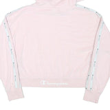 CHAMPION Womens Pink Hoodie M Polyester Blend Logo Tape Casual Top