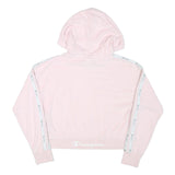 CHAMPION Womens Pink Hoodie M Polyester Blend Logo Tape Casual Top