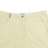 MUSTO Womens Cream Cotton Blend Mini Skirt Embroidered Pocket Casual Summer