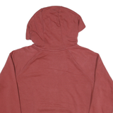 NIKE Womens Red Pullover Hoodie M Simple Logo Cotton Blend Casual