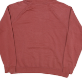 NIKE Womens Red Pullover Hoodie M Simple Logo Cotton Blend Casual