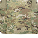 TEAM SOLDIER Mens Green Camouflage Military Jacket M Cotton Blend Zip Tactical