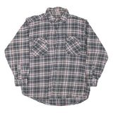 MOOSE CREEK Mens Grey & Red Check Shirt L Cotton Blend Casual Workwear