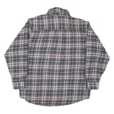 MOOSE CREEK Mens Grey & Red Check Shirt L Cotton Blend Casual Workwear