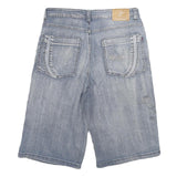VICTORY HORSE Mens Cotton Blend Blue Casual Denim Shorts L W30 Summer Fit