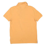 TOMMY HILFIGER Mens Yellow Polo Shirt M Cotton Blend Short Sleeve Basic