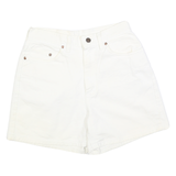 LEE Womens Shorts White Casual Plain XS W26 Cotton Comfort Fit