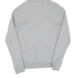 ADIDAS Womens Grey Pullover Hoodie UK 8 Cotton Casual Drawstring Hooded