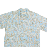 COOKE STREET Mens Blue Pattern Hawaiian Shirt L Lightweight Cotton Casual
