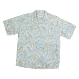 COOKE STREET Mens Blue Pattern Hawaiian Shirt L Lightweight Cotton Casual