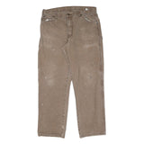DICKIES Mens Jeans Beige Regular Straight Denim Medium W36 L32 Workwear Utility