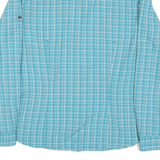 JACK WOLFSKIN Womens Blue Check Shirt L Lightweight Casual Cotton Blend