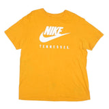NIKE Mens Yellow Tennessee Graphic T-Shirt L Short Sleeve Crew Neck Cotton Blend
