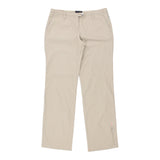 Armani Jeans Trousers - 32W UK 10 Beige Cotton