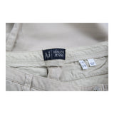 Armani Jeans Trousers - 32W UK 10 Beige Cotton
