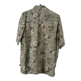 Vintage Unbranded Floral Hawaiian Shirt - Large Khaki Viscose Blend