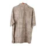 Vintage Batik Bay Hawaiian Shirt - XL Beige Viscose Blend