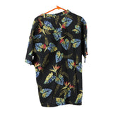 Vintage black Island Republic Hawaiian Shirt - mens xx-large