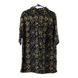 Vintage black Expressions Hawaiian Shirt - mens x-large