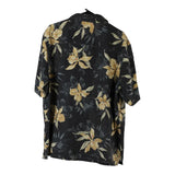 Vintage black Edwards Hawaiian Shirt - mens large