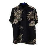 Vintage black Red Level Nine Hawaiian Shirt - mens small