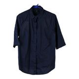 Vintage navy Benetton Hawaiian Shirt - womens medium