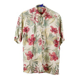 Vintage beige Unbranded Hawaiian Shirt - mens medium