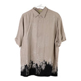 Vintage brown Cubavera Hawaiian Shirt - mens large
