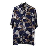 Vintage navy Campia Hawaiian Shirt - mens large