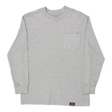Vintage grey Dickies Long Sleeve T-Shirt - mens large