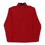 Vintage red Tommy Hilfiger 1/4 Zip - mens x-large