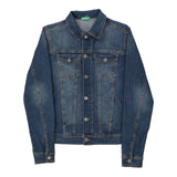 Vintage blue Age 12 Benetton Denim Jacket - girls medium