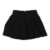 Vintage black Benetton Pleated Skirt - womens small