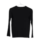 Age 9-10 Bikkembergs Spellout Long Sleeve T-Shirt - Small Black Cotton
