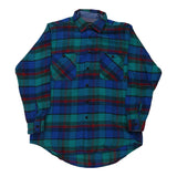 Vintage blue Steel Flannel Shirt - mens medium