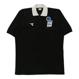 Vintage black Italian Referee Diadora Football Shirt - mens x-large