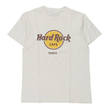 Vintage white Paris Hard Rock Cafe T-Shirt - mens medium