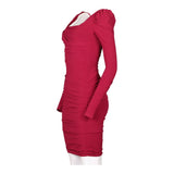 Max & Co Bodycon Dress - Small Red Viscose Blend